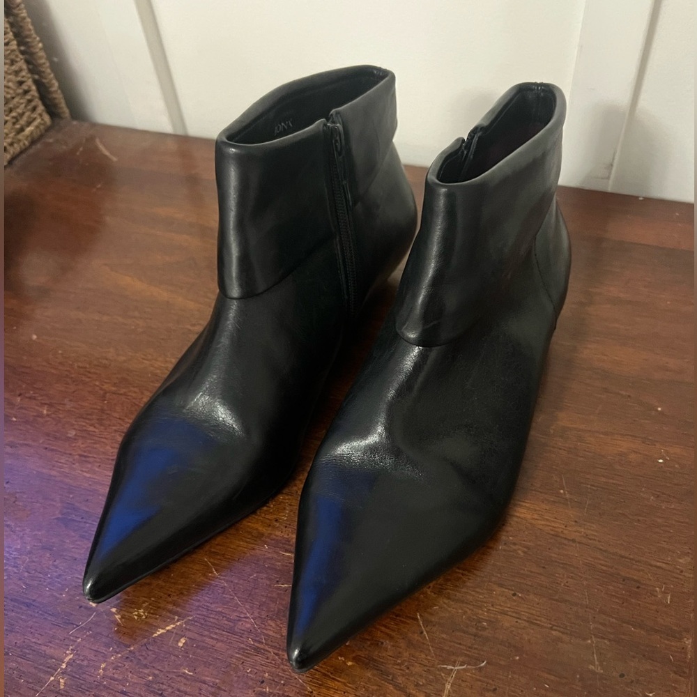 Bronx leather Sleek Black Ankle Booties size 10 - Picture 9 of 9